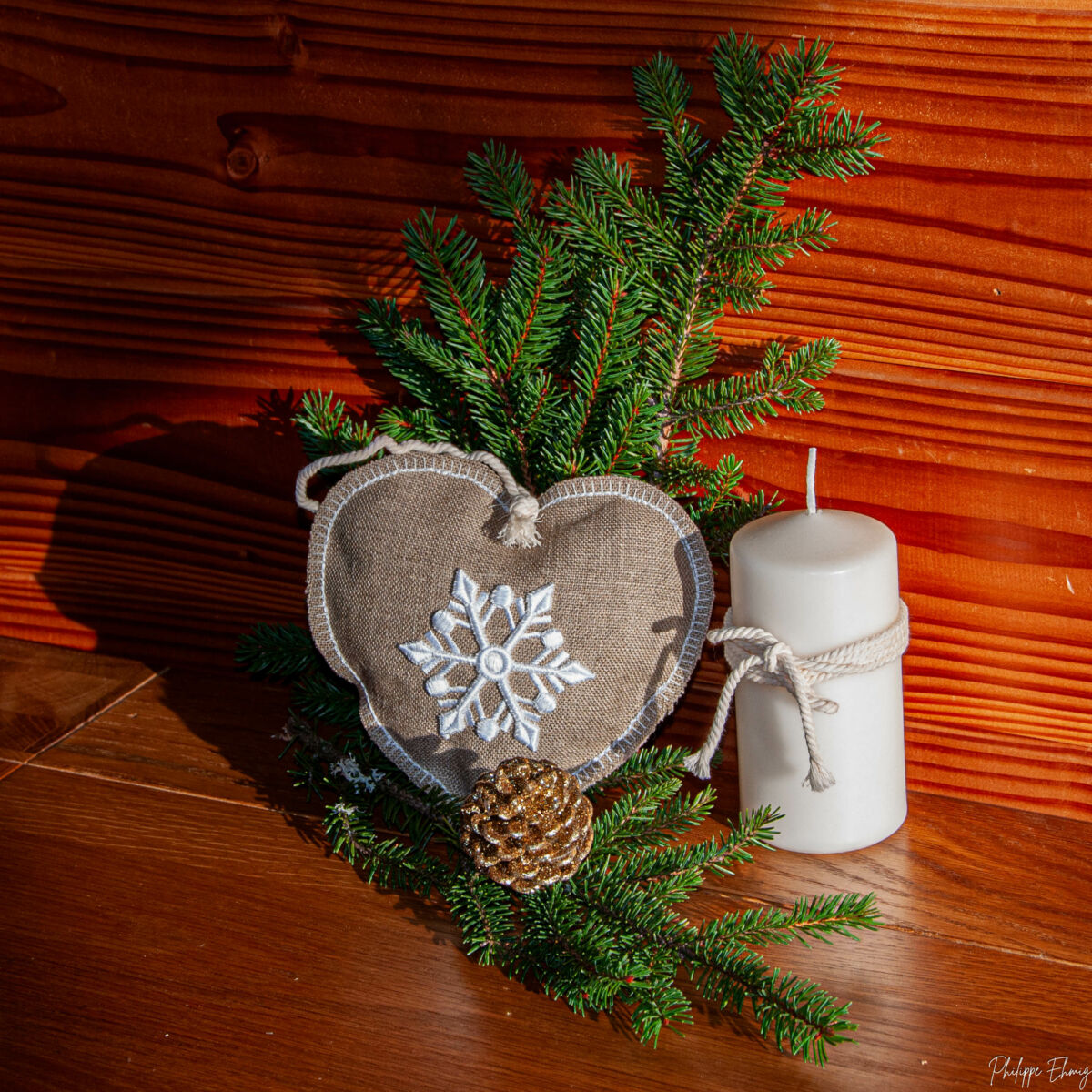 Coeur Flocon de neige, décoration intérieur, cadeau, noël