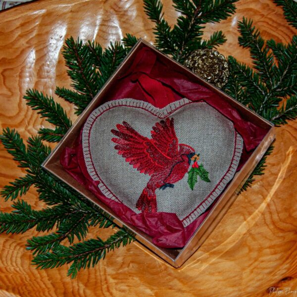 Coeur Cardinal, décoration interieur, cadeau, Noël